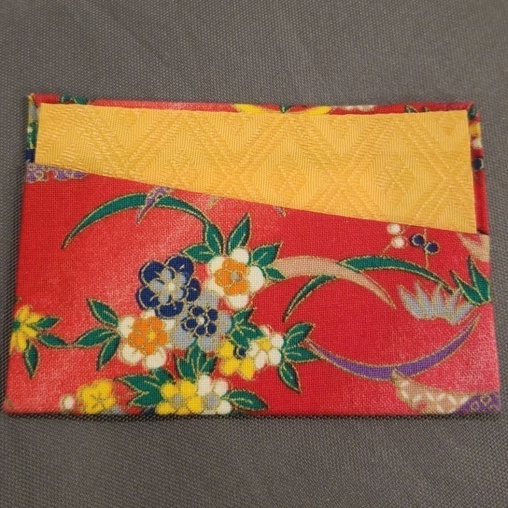 Japanese Floral Card Wallet - Picture 2 of 2